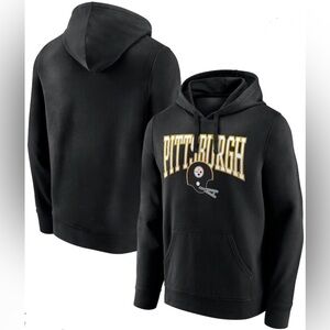 Men's Pittsburgh Black Logo Team Lockup
Fitted Pullover Hoodie XL NEW